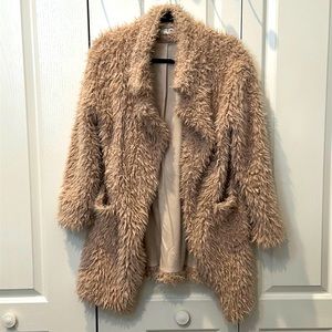 It Girl Faux Fur Teddy Jacket size M